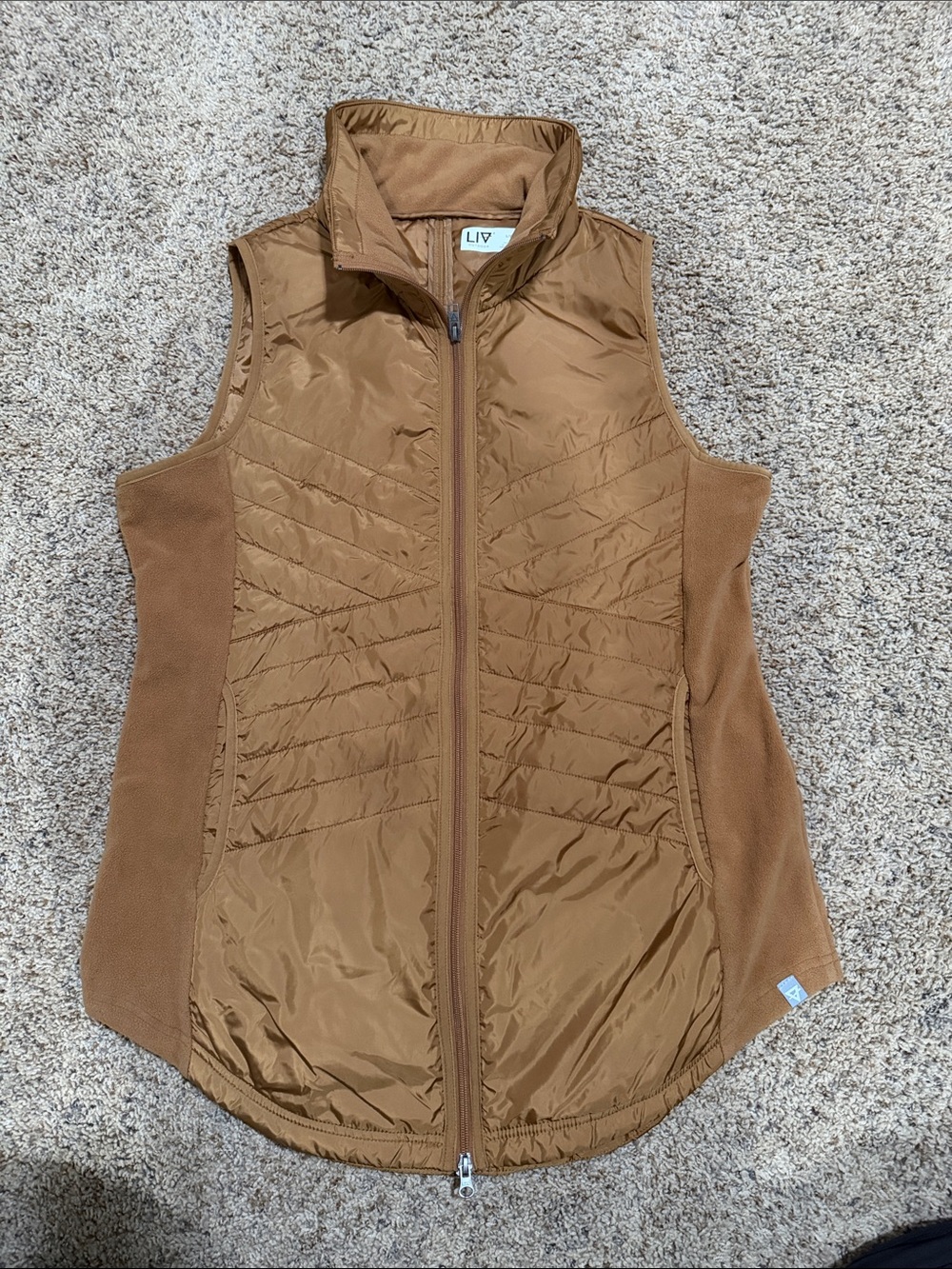 LIV Women's Tan Quilted Performance Vest
